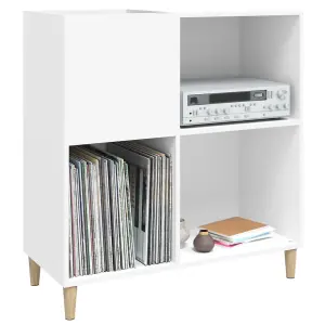 vidaXL Record Cabinet White 84.5x38x89 cm Engineered Wood