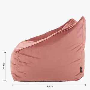 icon Natalia Velvet Armchair Bean Bag and Pouffe Set Dusk Pink Giant Bean Bag Chair