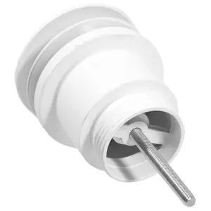 SPARES2GO Clicker Basin Waste Plug 1 1/4" 60mm Click Clack Bathroom Sink Pop Up Push Dome (Matt White)