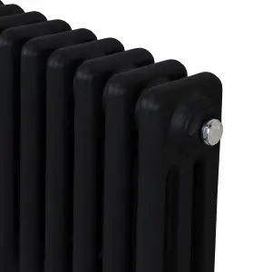 Traditional 3 Column Radiator - 600 x 1462 mm - Black