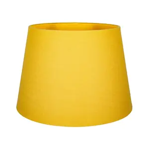 Traditional Linen Fabric Drum Shade for Pendant & Lampshade Yellow / 22cm H x 35cm W x 35cm D