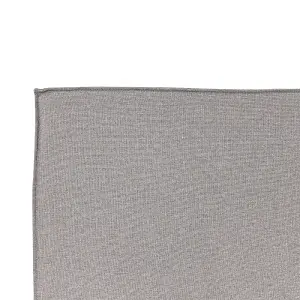 Fabric EU King Size Ottoman Bed Light Grey MOISSAC