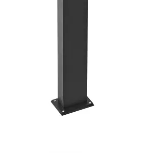 Solar Outdoor LED Bollard Lamp Black POPLAR