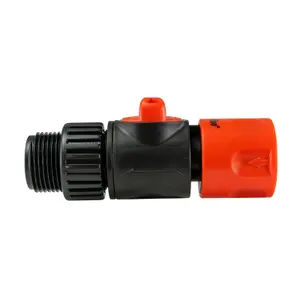 Garden Hose ALL Connectors Fittings Universal Standard Hozelock Compatible Black Quick to 3/4" BSPM Valve