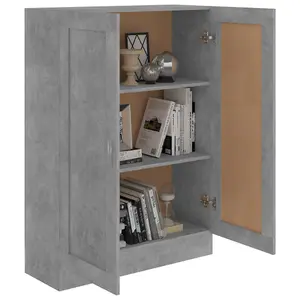 Berkfield Book Cabinet Concrete Grey 82.5x30.5x115 cm Engineered Wood