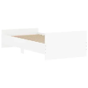 Berkfield Bed Frame White 90x200 cm Engineered Wood