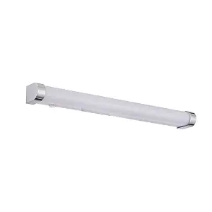 Luminosa Moda LED 1 Light Bathroom Wall White Ribbed, Chrome Abs Plastic IP44