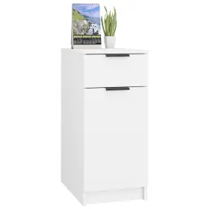 Berkfield Desk Cabinet White 33.5x50x75 cm Engineered Wood