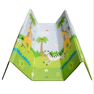 Teamson Kids - Safari Animal and Garden Insects Kids Soft Foam Crawling Mat