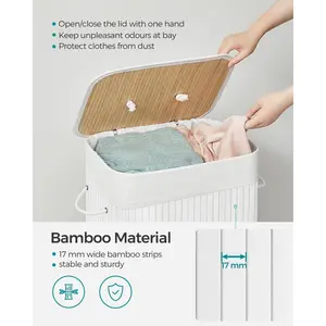 Bamboo Laundry Hamper with Handles