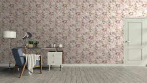 Galerie Blooming Wild Pink Romantic Daisy Motif Wallpaper Roll