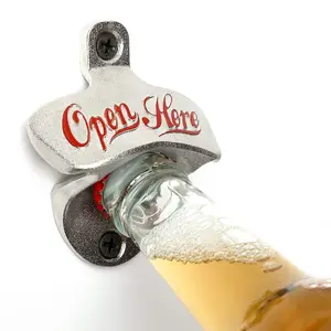 Bar Amigos Wall Mounted Metal Cider Bottle Opener Retro Style