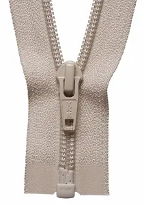 NYLON O/E ZIP 61CM - Nylon Open End Zip: 61cm: Beige - YKK