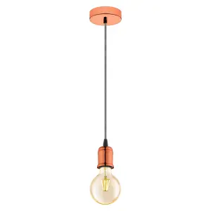 EGLO Single Pendant Light E27 Copper YORTH (21)