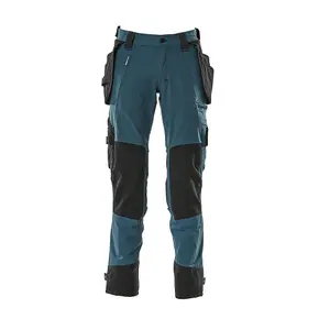 Mascot Advanced Trousers with Holster Pockets and Stretch - Dark Petroleum   (38.5) (Leg Length - Regular)