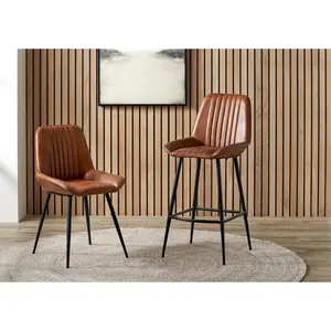 Mariners Genuine Leather Upholstered Dining Chair Brown