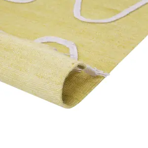 Outdoor Area Rug 140 x 200 cm Yellow YAVU