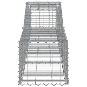 Berkfield Arched Gabion Basket 400x50x40/60 cm Galvanised Iron