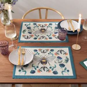 Wylder Nature Wild Garden Set of 4 Indoor/Outdoor Placemats