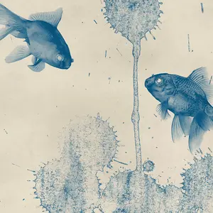 Blue Fish Mural - 192x260cm - 5444-4