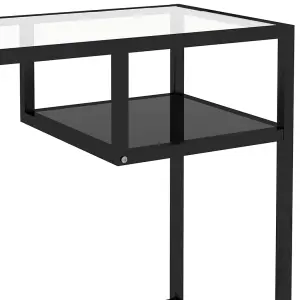 Berkfield Computer Desk Black 100x36x74 cm Glass