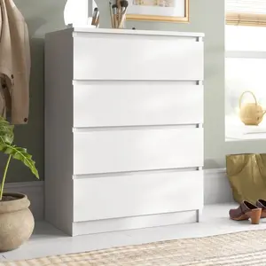 Helen 4 Drawer 70cm W Chest of Drawers White