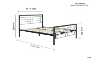 Birlea Montana Double Bed Silver