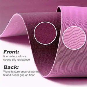 Non Slip TPE Yoga Mat Eco Friendly Exercise & Workout Mat With Carrying Strap Ty