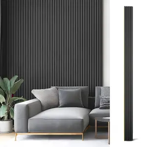 Acoustic Contemporary Matte Black wall panel KIT MDF 2440mm x 600mm