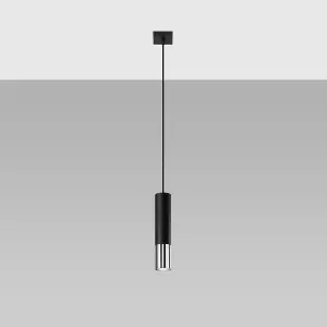 Loopez Steel Black 1 Light Classic Pendant Ceiling Light