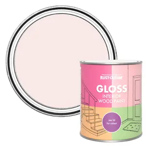 Rust-Oleum China Rose Gloss Interior Wood Paint 750ml