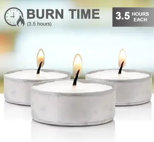 MantraRaj Unscented Tea Lights Candles 3.5 Hour Burn Tealight Candles Multipack Candles Tea Lights Tea Candles Pack of 75