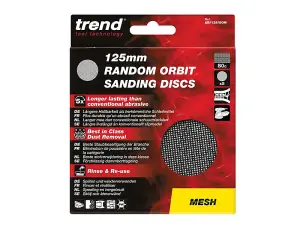 Trend AB/125/120M Mesh Random Orbital Sanding Disc 125mm x 120G - 5 Pack