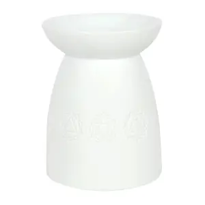 Ceramic Chakra Oil Burner - White