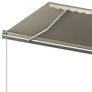 Berkfield Freestanding Manual Retractable Awning 600x300 cm Cream