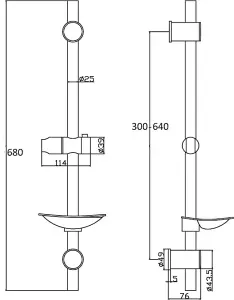 Bristan Sirrus Gummers Opac Exposed Thermostatic Mixer Shower + Riser Rail