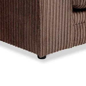 Chicago Jumbo Cord Right Hand Facing Corner Sofa Chocolate