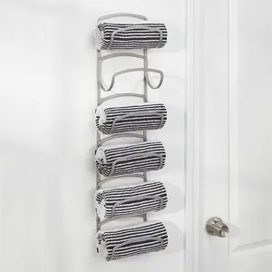 Shofner 4 Wall Towel Rack Matt Silver