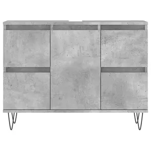 Berkfield Bathroom Cabinet Concrete Grey 80x33x60 cm Engineered Wood