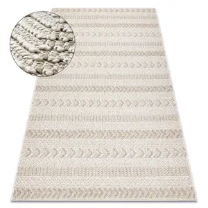 Carpet JERSEY 19243 beige - Chevron, structural, loop BOHO  240x330 cm