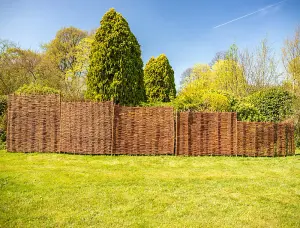 Willow Hurdle Fence Panel Premium Weave Woven Screening  6ft x 5ft