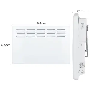 MYLEK Panel Heater 1.5KW Eco Smart WiFi App Radiator Electric Low Energy with Timer and Thermostat