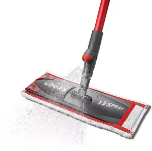 Vileda 1-2 Microfibre Multi Purposes Flat Floor Power Spray Mop