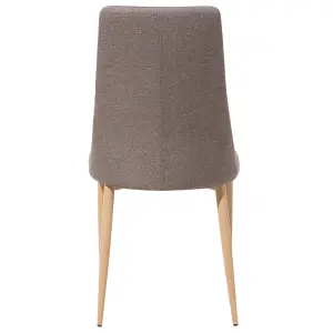 Set of 2 Dining Chairs CLAYTON Taupe