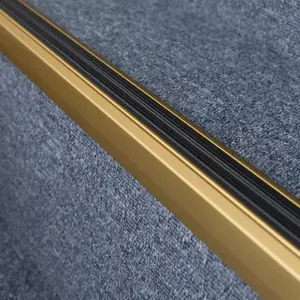 Anodised aluminium anti non slip stair edge nosing trim 900mm x 46mm x 30mm A38 gold