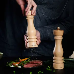 Cole & Mason London Beech Wood Salt & Pepper Mill Set 220mm