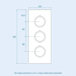 Calla Concealed Slim Overhead Shower Head 3 Dial Thermostatic Valve And Pencil Handset