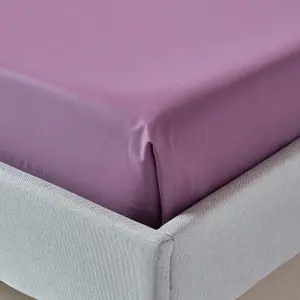 Homescapes Grape Egyptian Cotton Flat Sheet 200 TC, Double