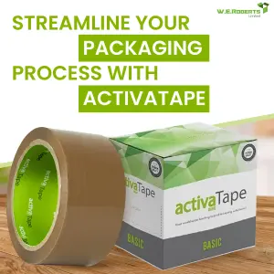 ActivaTape Pack of 6 - 48MM x 66M Brown Parcel Packing Tapes