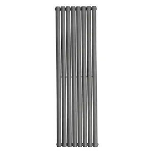 Right Radiators 1600x472mm Vertical Single Oval Column Designer Radiator Anthracite